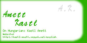 anett kastl business card